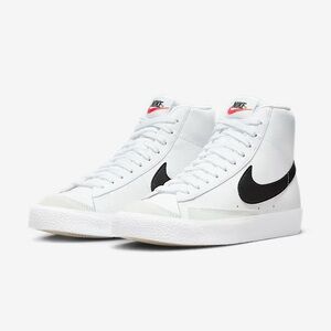 Nike Blazer Mid White and Black Sneakers